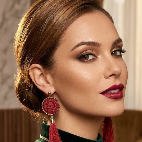 Boho Chic Crochet Tassel Earrings - Picture 5 of 5